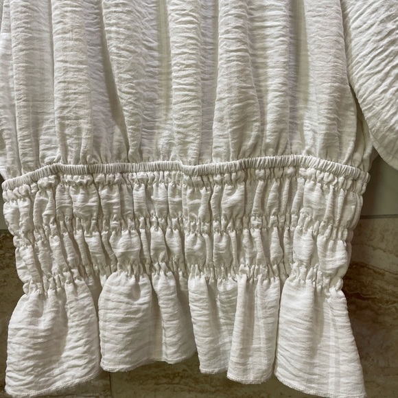 White Off-Shoulder Top Big Girl size XL/16 - Picture 4 of 8